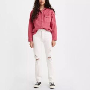 NWT - 501® LEVI'S® ORIGINAL JEANS in White - Size 27 x 30